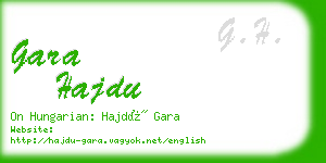 gara hajdu business card